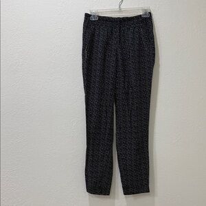 Elegant Black Patterned Women's Pants